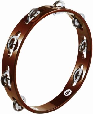 Meinl Percussion Traditional Wood Tambourine, Nickel Jingles (TA1AB)