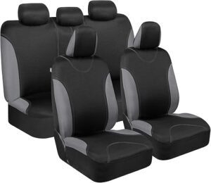 BDK UltraSleek Gray Two-Tone Car Seat Covers