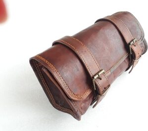 vintage crafts Vintage Motorcycle Leather Tool Bag - Brown