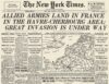 WWII D-Day Newspaper: The New York Times 6 June 1944