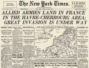 WWII D-Day Newspaper: The New York Times 6 June 1944