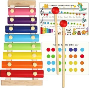 LOOIKOOS Xylophone For Kids With Mallets