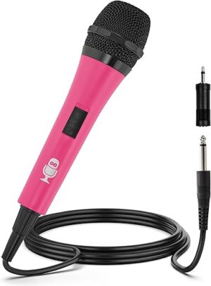 Singing Machine Pink Wired Microphone For Karaoke