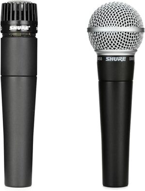 Shure SM57 & SM58 Microphone Set - Dynamic Cardioid Pair