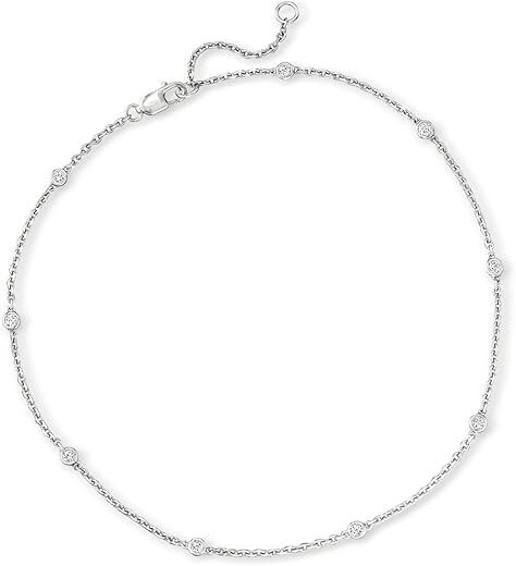 Ross-Simons Diamond Station Anklet