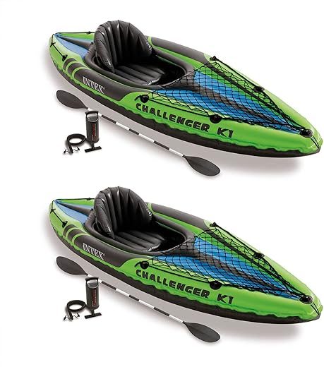 Intex 1 Person Sporty Kayak with Accessories (2 Pack)
