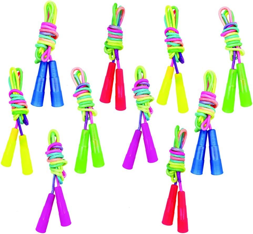 Baaxxango 10 pcs Durable Rainbow Nylon Jump Ropes