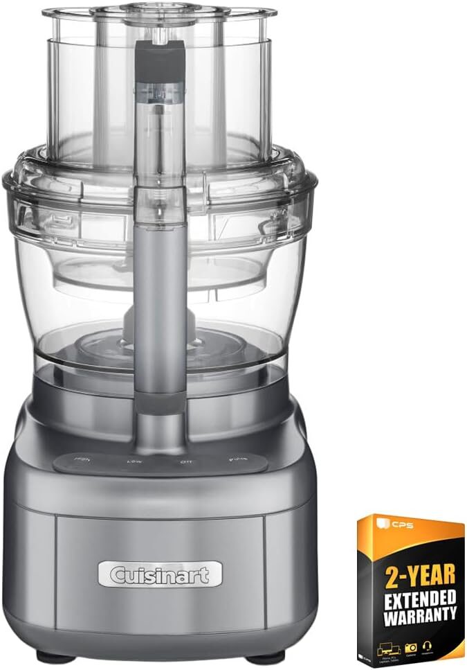 Cuisinart 11 Cup Food Processor, Gunmetal Bundle