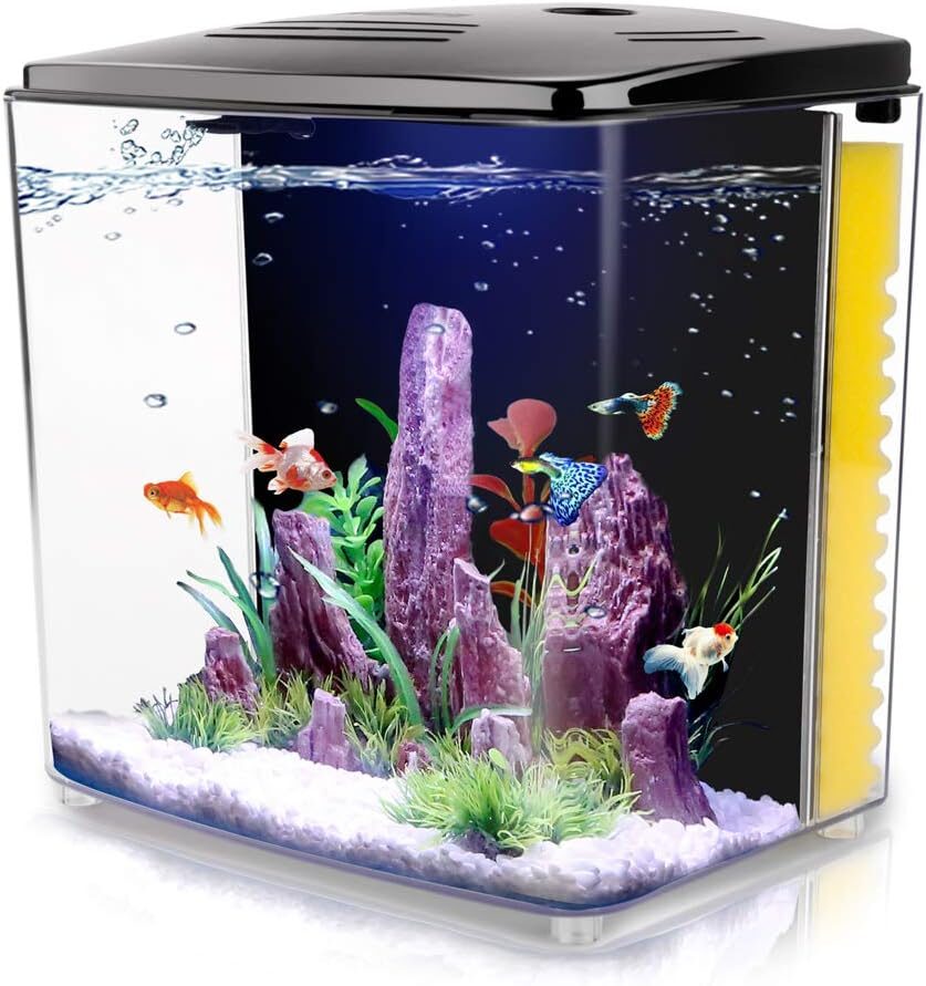 FREESEA 1.2 Gallon Betta Aquarium Starter Kit
