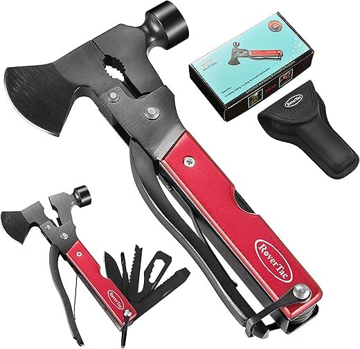 RoverTac 14-in-1 Camping Multitool Axe & Knife