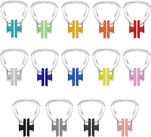 Hurdilen 14 Pack Waterproof Swim Nose Clips