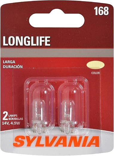 SYLVANIA 168 Long Life Miniature Bulb, Interior Lighting