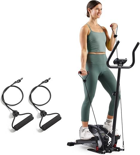 Sunny Health & Fitness 2 In 1 Sit/Stand Mini Elliptical