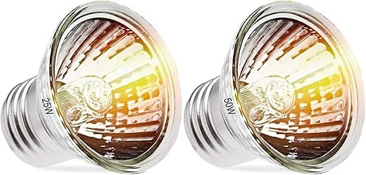 NBIIUYIGE 25/50W Reptile Heat Lamp Bulbs – UVA UVB