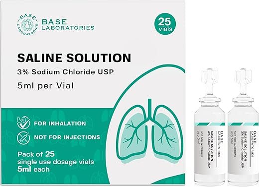 BASE LABORATORIES 3% Saline Solution For Nebulizer Use