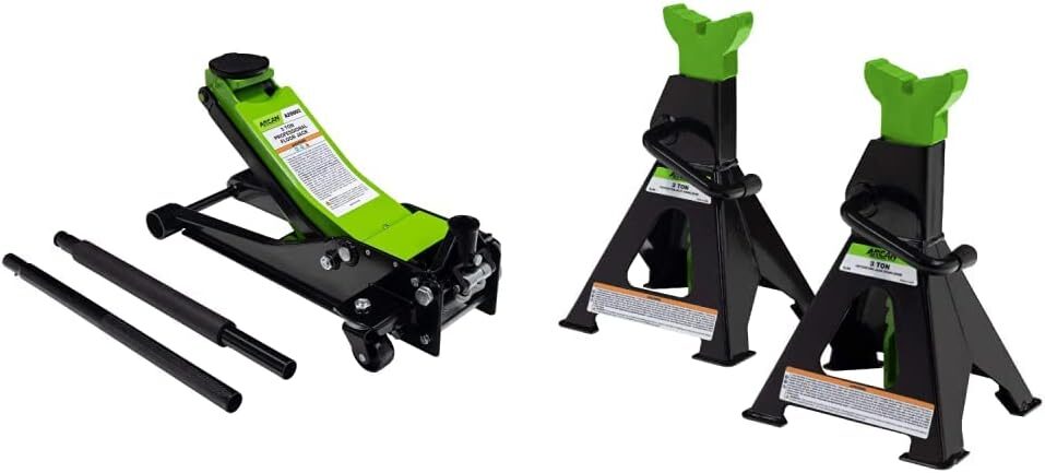 ARCAN 3 Ton Steel Floor Jack Bundle