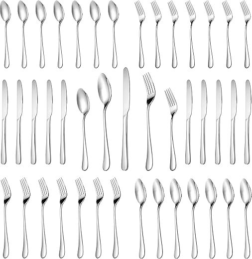 MUTNITT 30 Pcs Silverware Set Service For 6