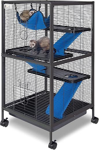 Polar Aurora 4 Tier Steel Small Animal Cage Kit X1Y2Z