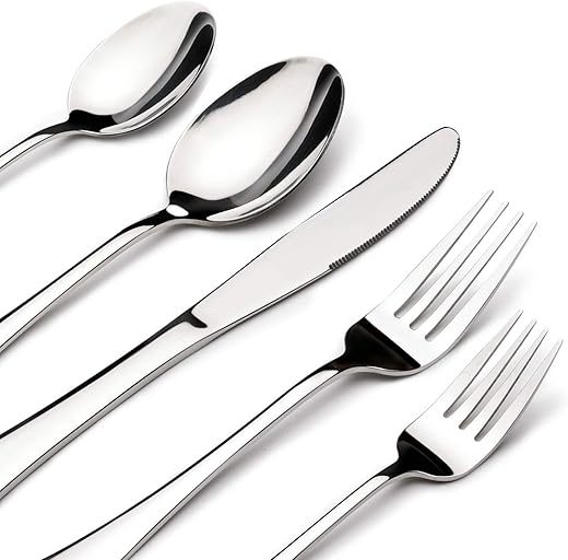 Acnusik 40 Piece Heavy Duty Silverware Set