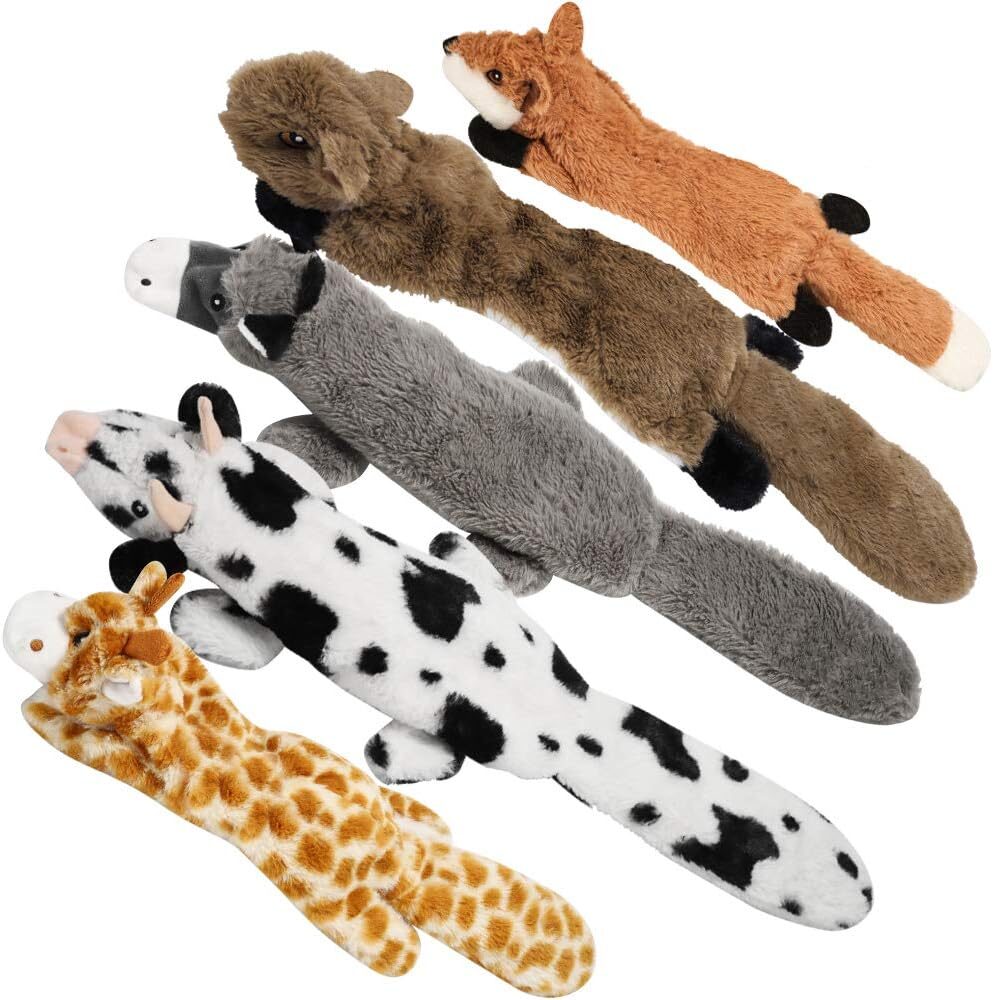 Nocciola 5 PCS Crinkle Plush Dog Toys