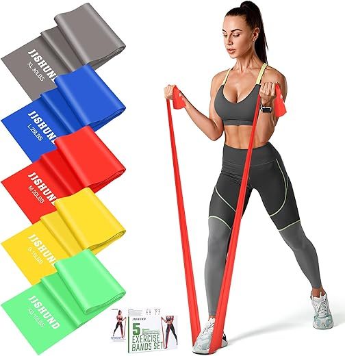 jjshund 5-Piece Elastic Resistance Bands Set