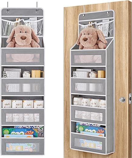 JARLINK 5-Shelf Over Door Organizer, Clear Window