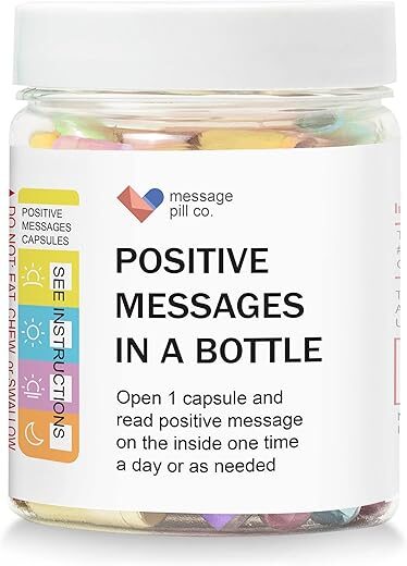 MESSAGE PILL CO. 50 Positive Affirmations Stress Relief Kit