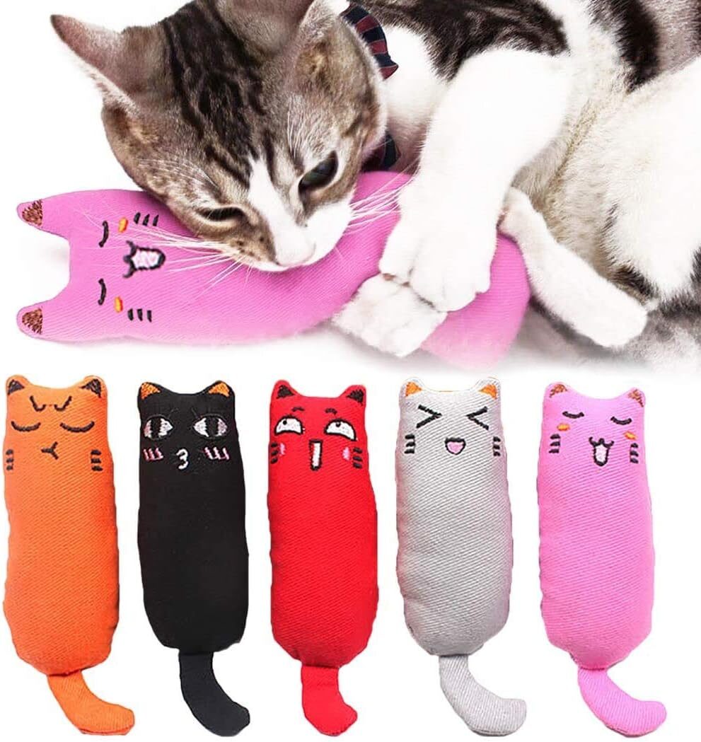Legendog 5Pcs Bite Resistant Catnip Toy, Cartoon Mice