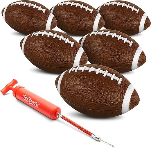 GoSports 6 Pack 9 Inch Inflatable Footballs