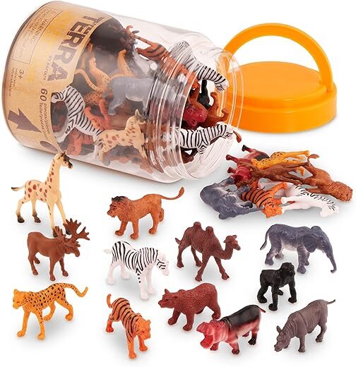 TERRA BY BATTAT 60 Pcs Wild Creatures Tube