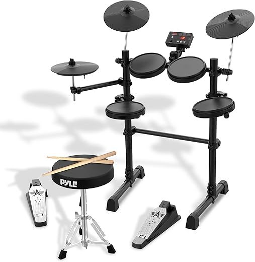 Pyle 7-Piece Electric Drum Set Kit