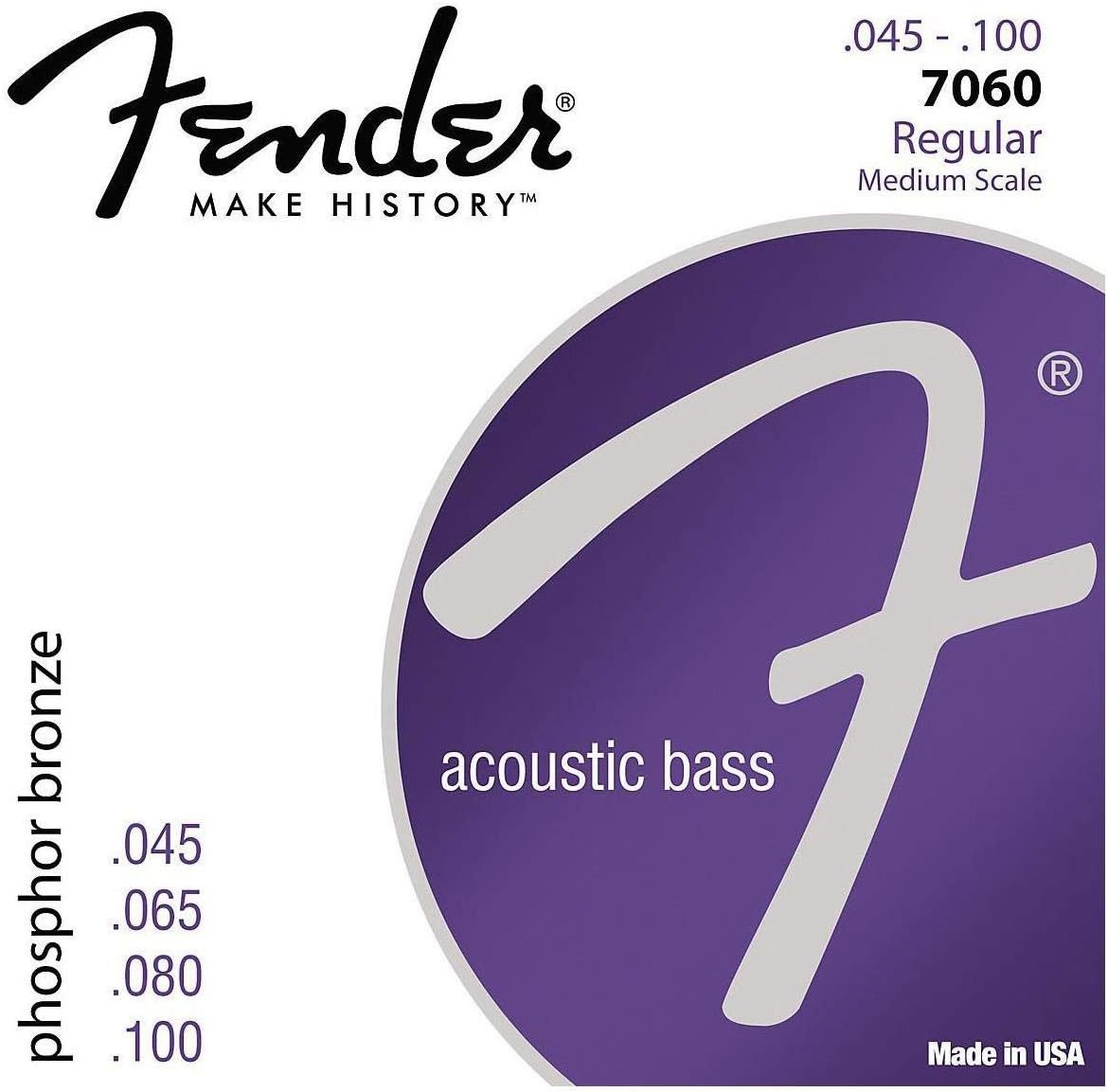 Fender 7060 Acoustic Bass Strings, Phosphor Bronze
