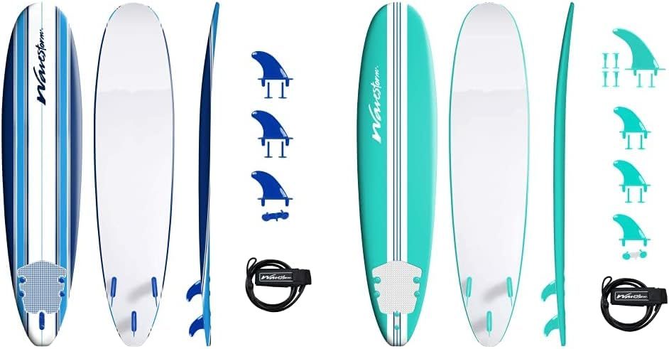 WAVESTORM 8ft Foam Wax-Free Soft Top Longboard