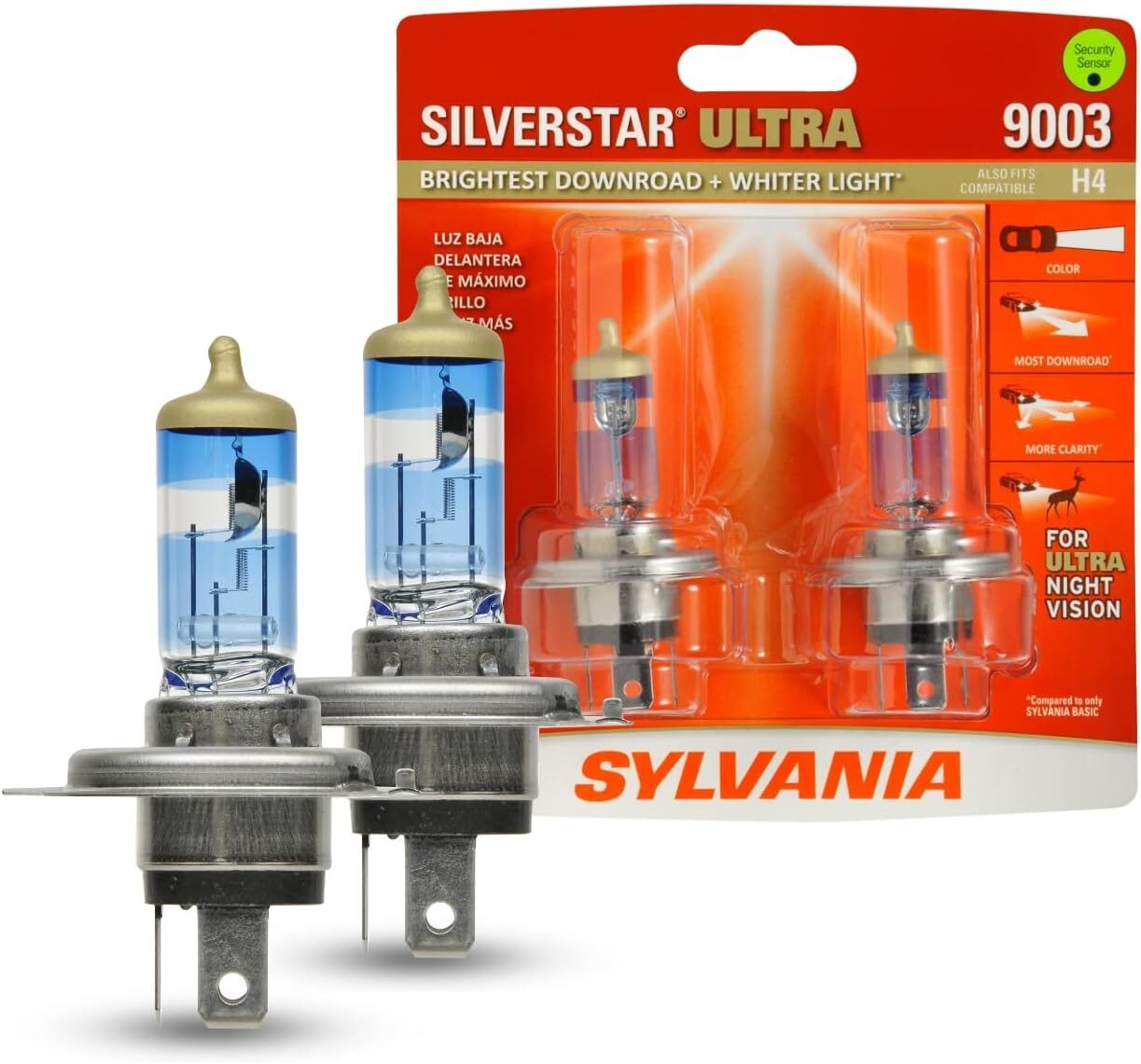 SYLVANIA 9003 SilverStar Ultra Halogen Headlight Bulb