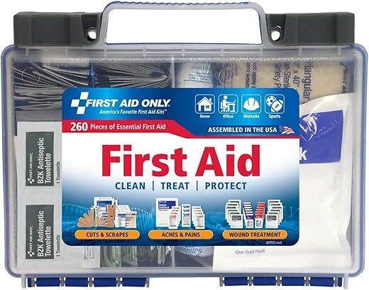 First Aid Only 260 Pieces Emergency First Aid Kit