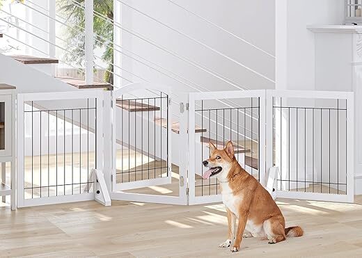 Spirich 96-Inch Extra Wide Dog Gate with Door