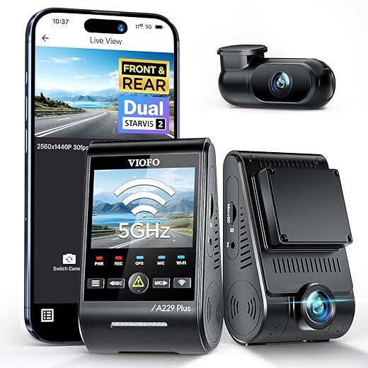 VIOFO A229 Plus Dual Dash Cam, 1440P
