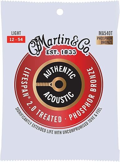 MARTIN Acoustic Guitar Strings, Lifespan 2.0, Light