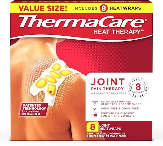 ThermaCare Adhesive Heating Pad For Joint Pain Relief, 8 Count