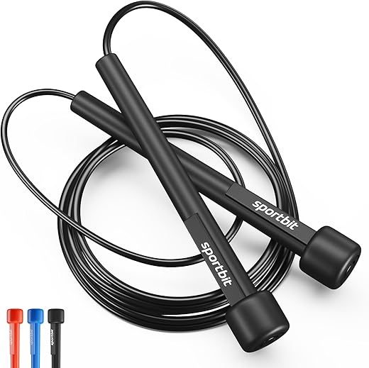SPORTBIT Adjustable Lightweight Speed Jump Rope for Fitness
