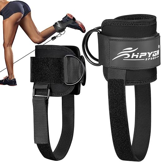 HPYGN Adjustable Padded Ankle Straps for Workouts