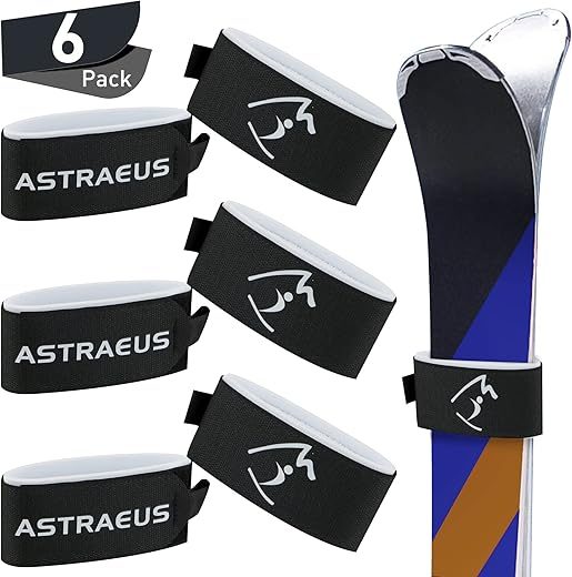 ASTRAEUS Adjustable Ski Wraps Ties, 6 Pack