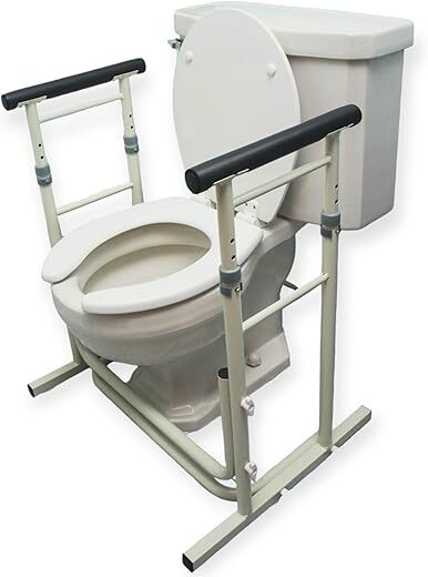 Essential Medical Supply Adjustable Standing Toilet Safety Rail