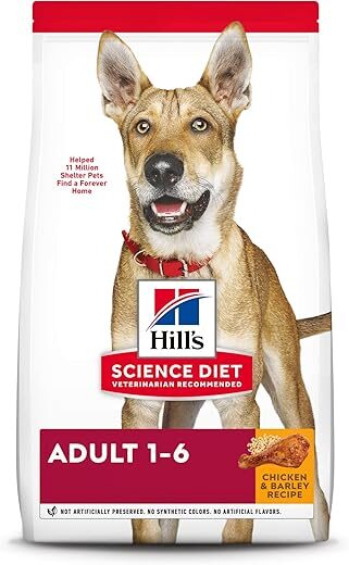 Hill’s Science Diet Adult 1-6 Dry Dog Food, Chicken & Barley, 35 lb Bag
