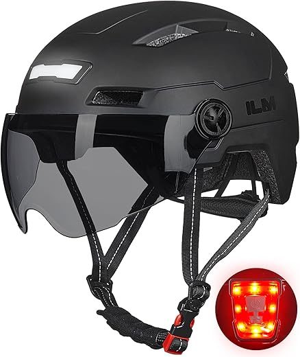 ILM Adult Bike Helmet with LED Lights