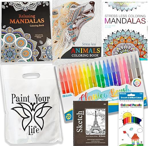 Beyond The Box Adult Coloring Book Set Art Kit