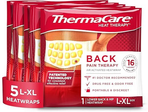ThermaCare Advanced Back & Hip HeatWraps, L/XL, 5 Count