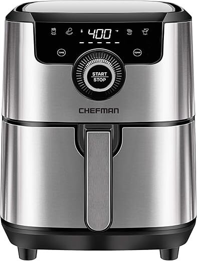 Chefman Air Fryer, 4.5 Qt, Stainless Steel