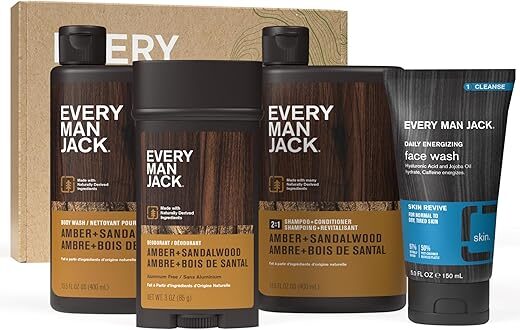 Every Man Jack Amber + Sandalwood Bath and Body Gift Set