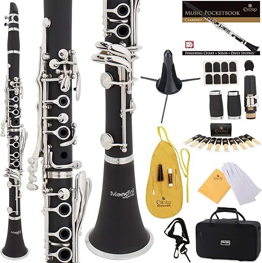 Mendini by Cecilio B Flat Beginner Student Clarinet with Case